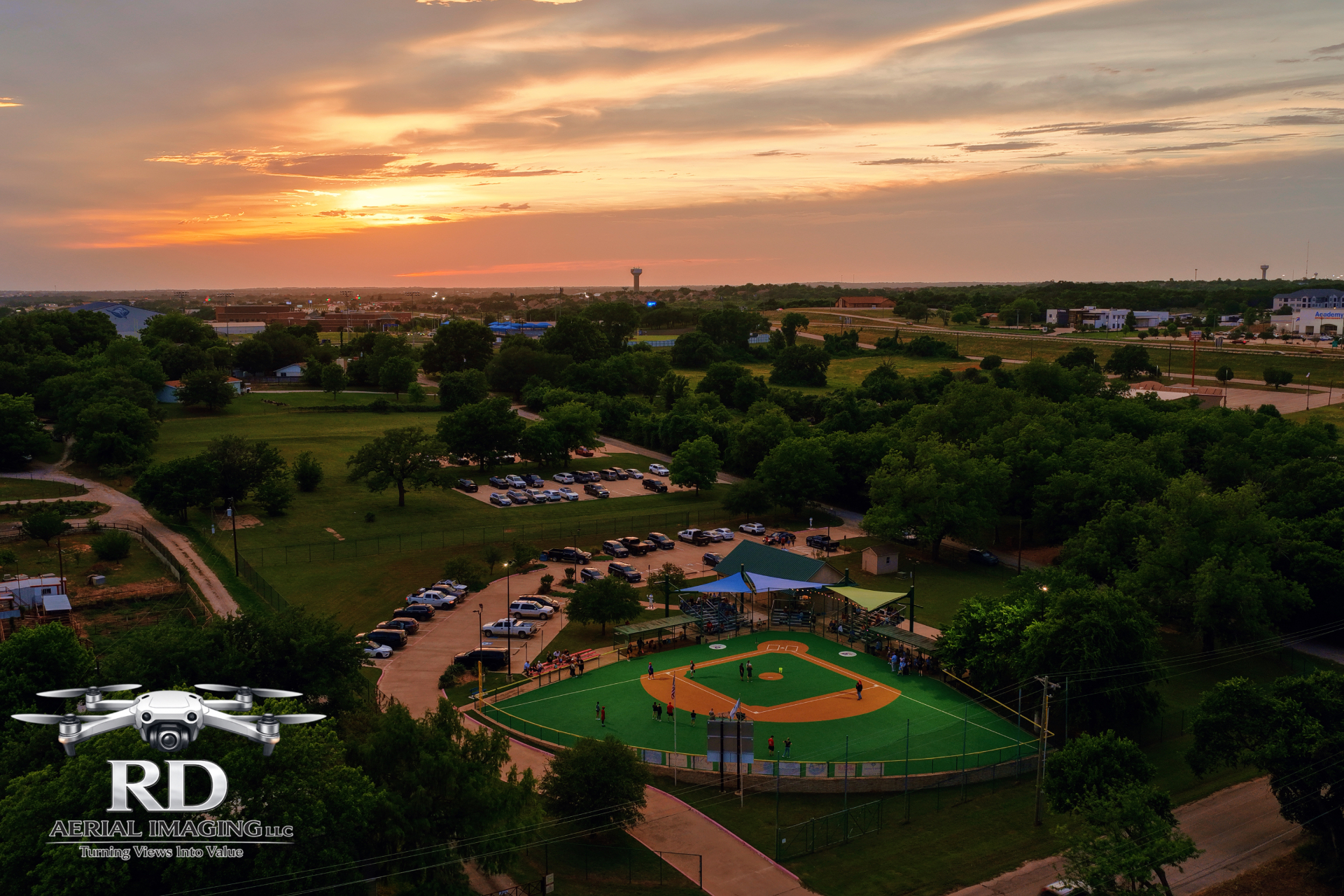 Ballpark at Sunset